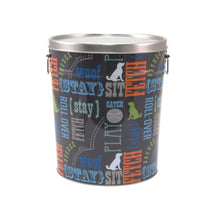 Load image into Gallery viewer, Tin Pet Food Container, Wordplay by Macbeth Collection
