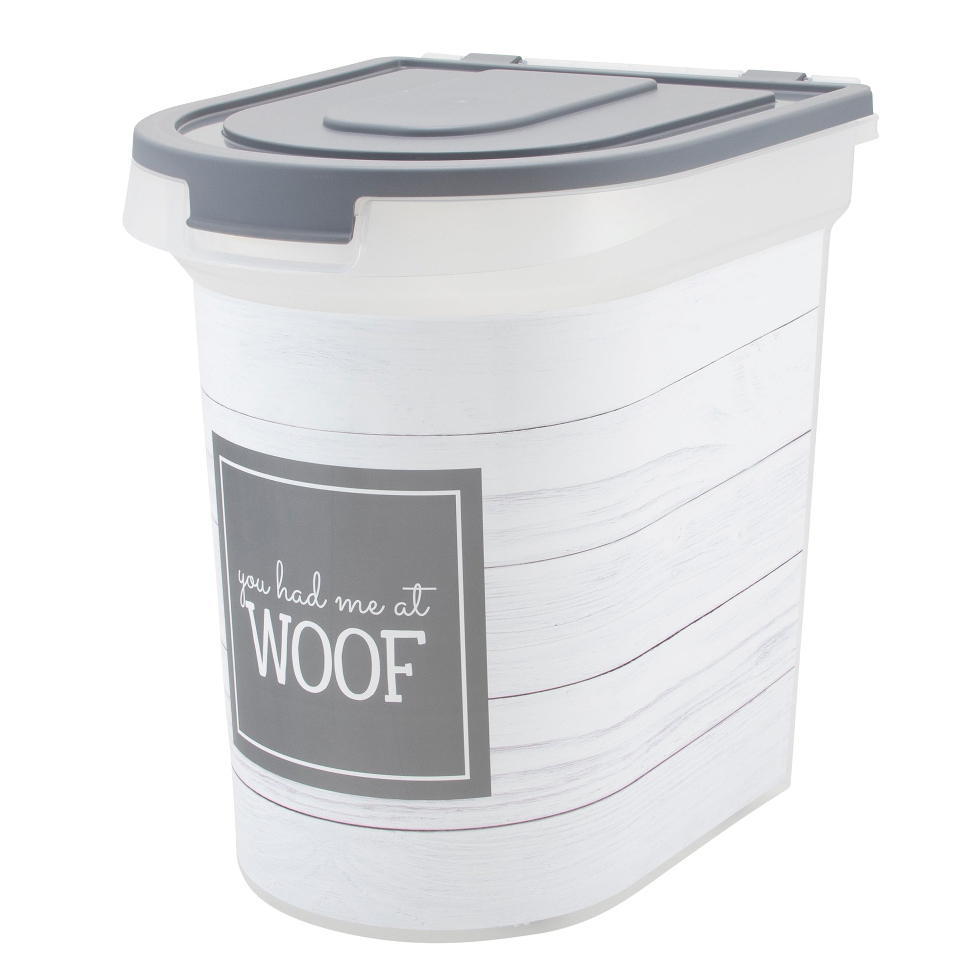 This is a wooden dog food storage container bin. It measures approximately  26 inches tall, 12 inc…