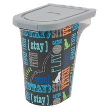 Load image into Gallery viewer, 7 lb Pet Food Bin, Wordplay by Macbeth Collection