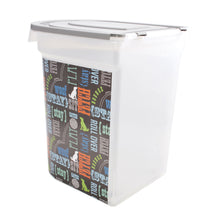 Load image into Gallery viewer, 26 lb Pet Food Bin, Wordplay by Macbeth Collection