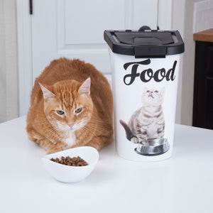 7 lb Pet Food Bin, Cat Bowl