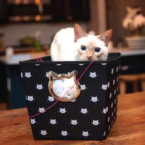 Pet Supply Bin, Cute Cat